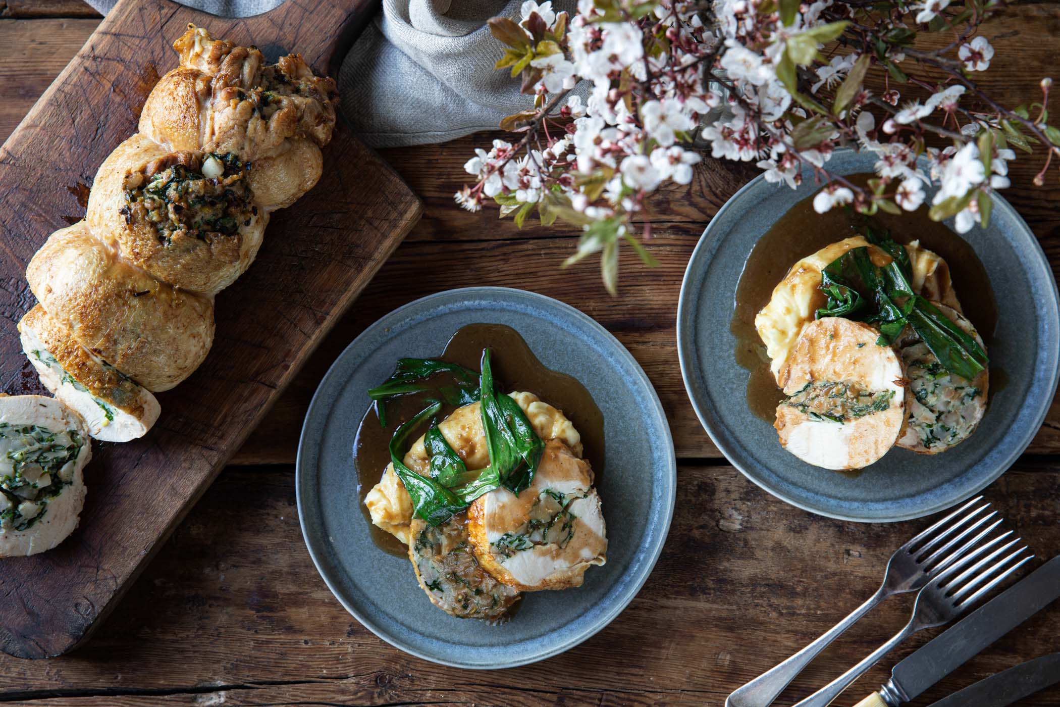 Rolled Chicken with Wild Garlic Stuffing - Image 4